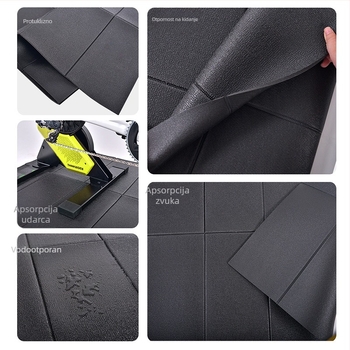 Sklopiva podloga za trkački pojas – protuklizna, otporna na udarce, zvučno izolirana, povećana debljina, prilagodljiva (PVC, 6 mm, 2100 g)