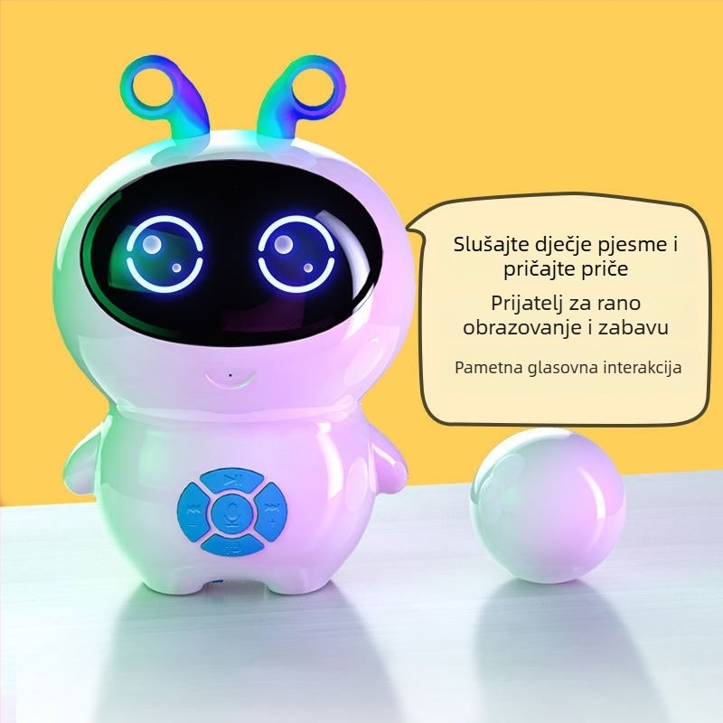 Dječji projektor za ranu edukaciju – svestrana igračka s pričajući robotom; Električno napajanje; Materijal: legura; Memorija: 8GB+; Napajanje: litij-ionska baterija