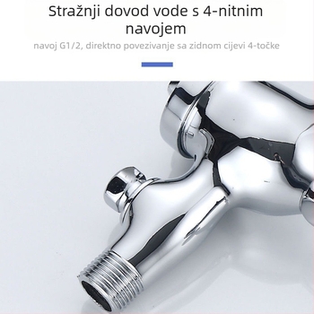 Pedalni splak ventil, bakrena legura, površinska/skrivena ugradnja, izlaz 1 inč, tlak vode 0,1–0,6 MPa, vrijeme ispiranja 3–6 s