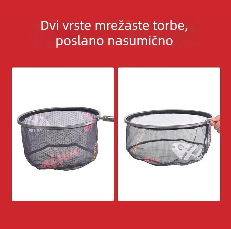Glava mreže za natjecateljski ribolov – aluminijska legura, dizajn protiv zakačivanja, ultra-letta, produbljena glava mreže