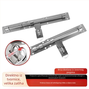 Teški zasun za vrata od nehrđajućeg čelika – brušeni završetak – Ranch Door Lock