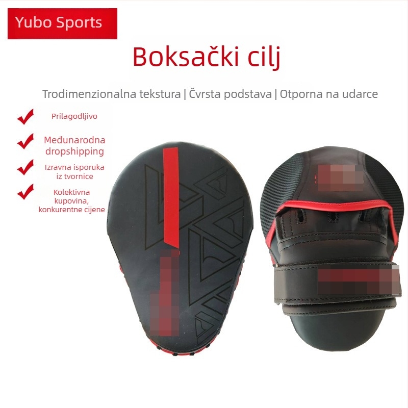 Ručni cilj za boksa i cilj za stopalo Taekwondo, zakrivljeni PU materijal, 0,3 kg, Zibo