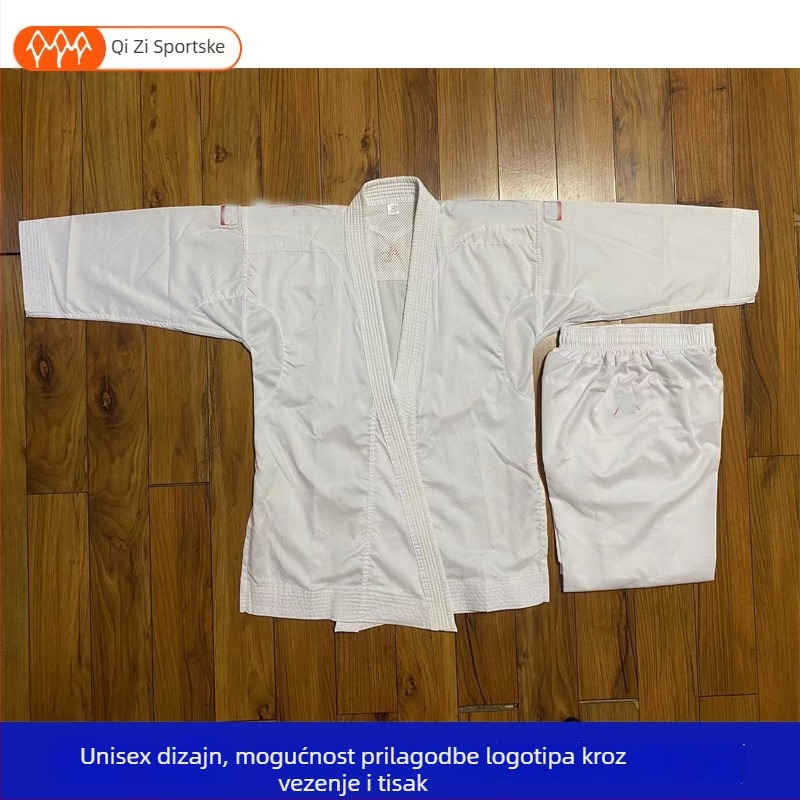 Karate gi za Kumite - elastičan, lagan s mrežastim dizajnom, poliester-pamuk smjesa (65% poliester)