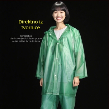 Kišno pončo za električne bicikle - podijeljeni tip, debeli ETPU materijal (za odrasle, mogućnost prilagodbe)