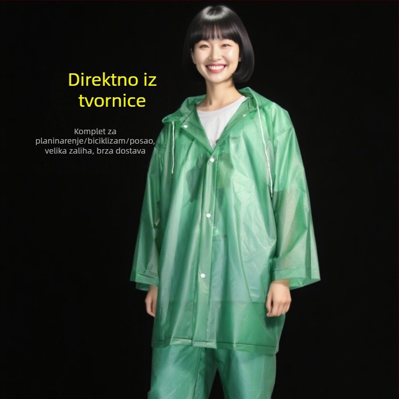 Kišno pončo za električne bicikle - podijeljeni tip, debeli ETPU materijal (za odrasle, mogućnost prilagodbe)