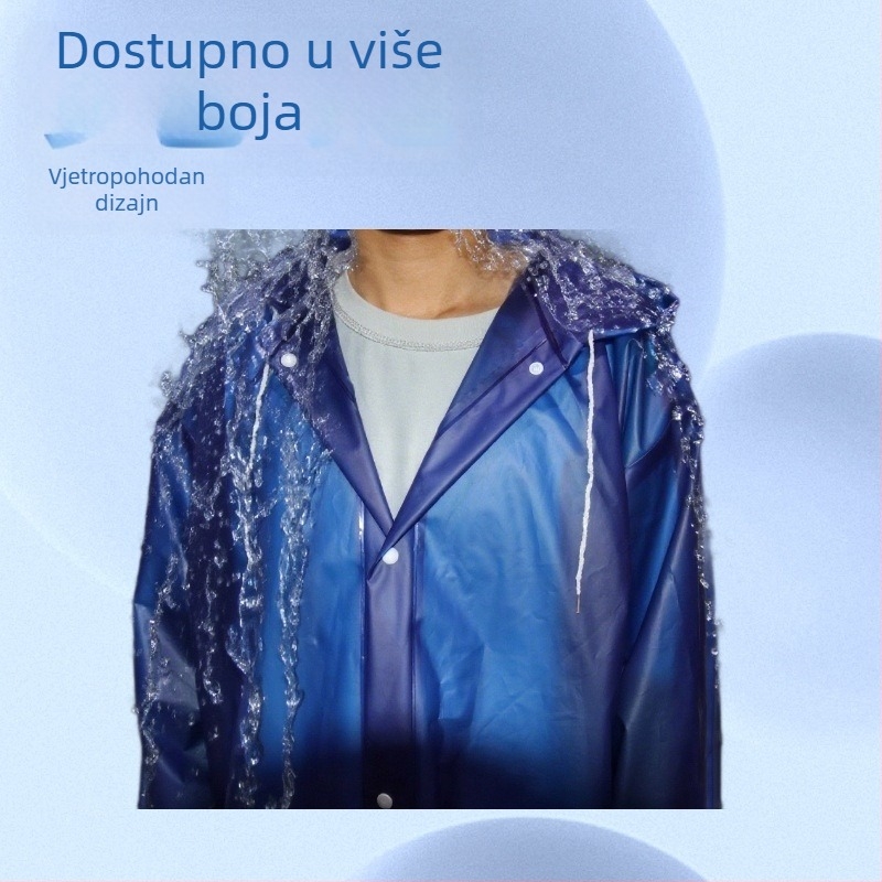 Kišno pončo za električne bicikle - podijeljeni tip, debeli ETPU materijal (za odrasle, mogućnost prilagodbe)
