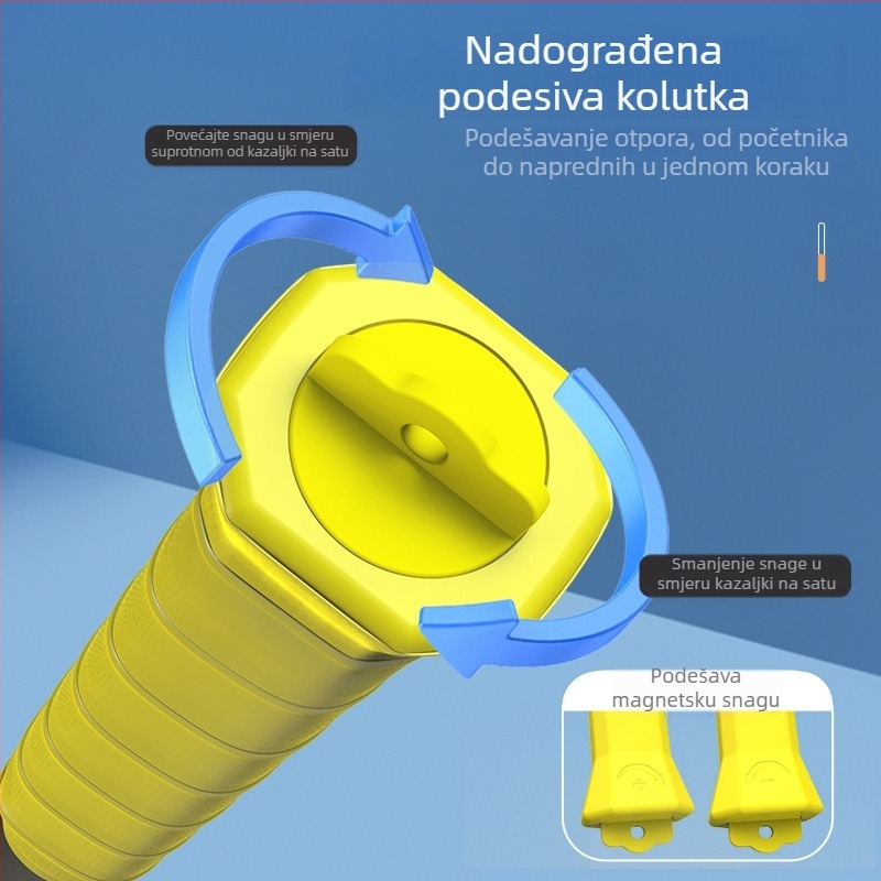 Trener za udarac badmintonom — lagan i prenosiv uređaj za jačanje zapešća, set od 6 komada od nehrđajućeg čelika