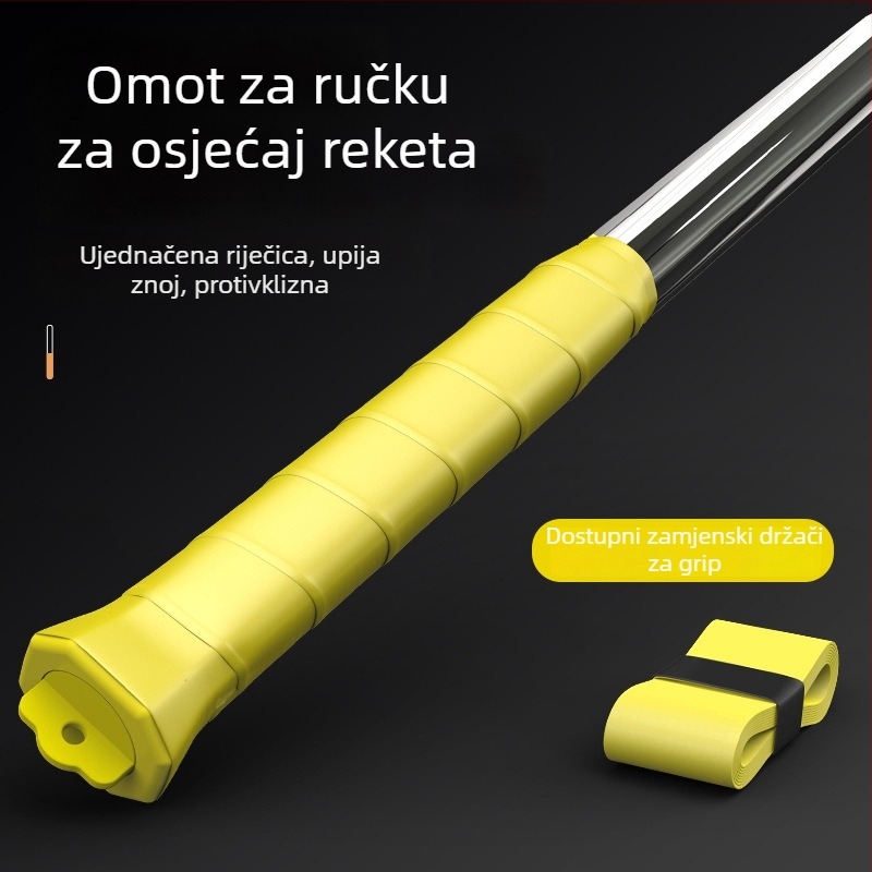 Trener za udarac badmintonom — lagan i prenosiv uređaj za jačanje zapešća, set od 6 komada od nehrđajućeg čelika