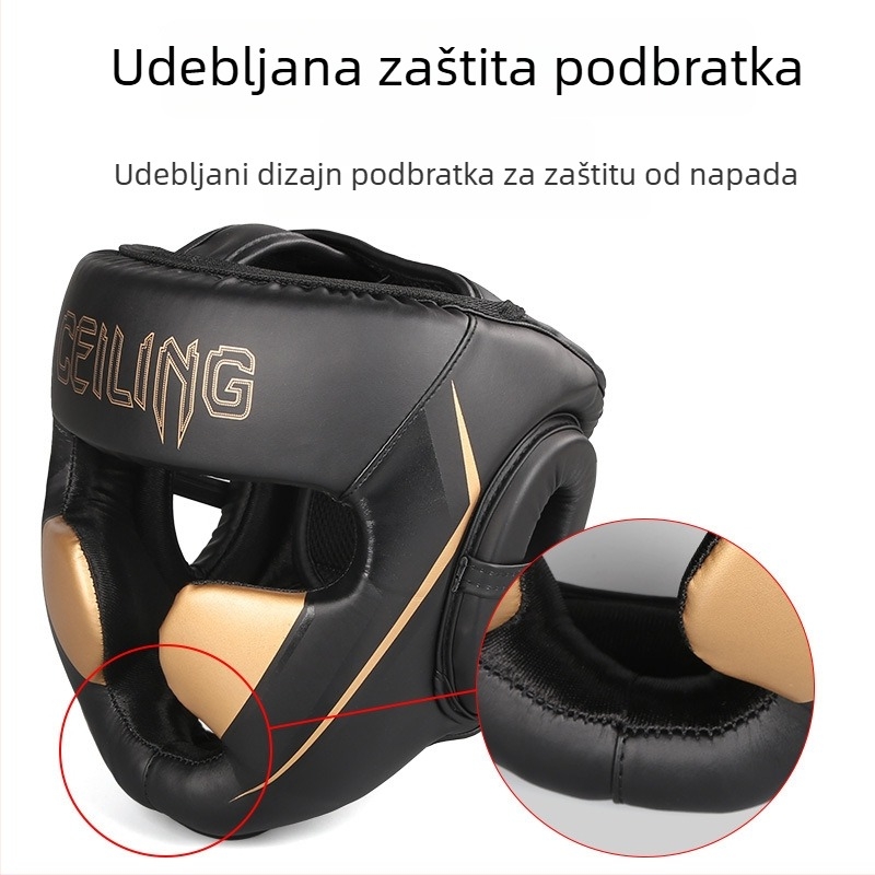 Boxerska kaciga ZTTY PU, vertikalni stil, 360 g, model 12