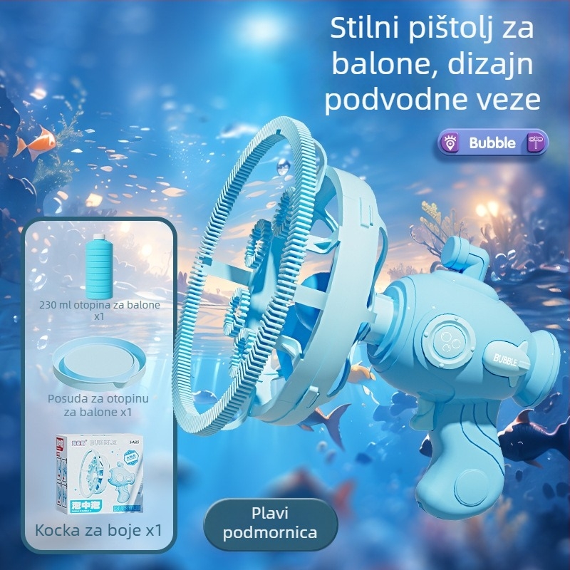 Ručni stroj za balončiće s dizajnom Bubble-in-Bubble, bez izlijevanja, plastična električna igračka za djecu 7–14 godina, 3C certifikat