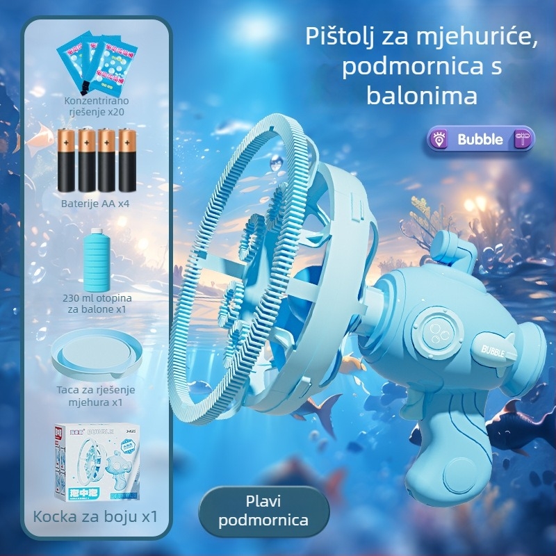 Ručni stroj za balončiće s dizajnom Bubble-in-Bubble, bez izlijevanja, plastična električna igračka za djecu 7–14 godina, 3C certifikat