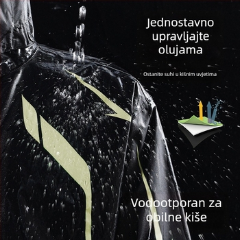 Set kišnog kaputa i hlača za kišu za odrasle, debeli PVC premaz na tkanini Chunya, pončo za jednu osobu