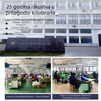 Set kišnog kaputa i hlača za kišu za odrasle, debeli PVC premaz na tkanini Chunya, pončo za jednu osobu