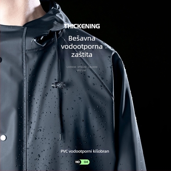 Set kišnih jakni i hlača za odrasle, razdijeljeni stil kišne jakne, PVC tkanina, debljina tkanine 0,2, pogodno za motocikl i električno vozilo pončo.