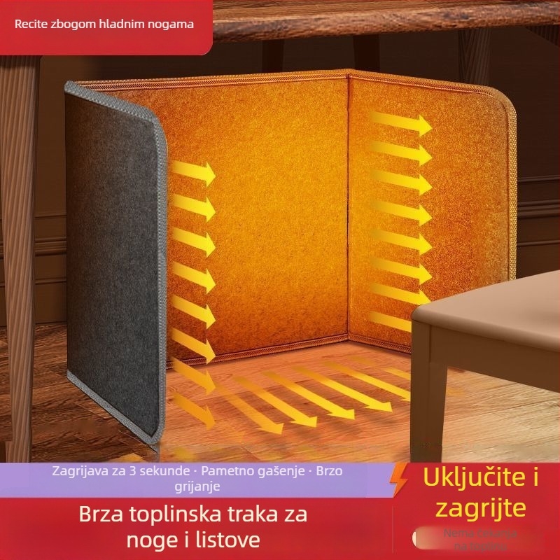 Grafenski grijač za noge ispod stola, energetska ušteda, ekološki prihvatljivo, zdravo grijanje