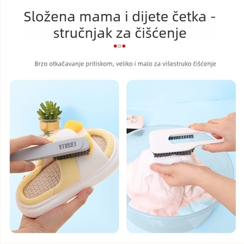 Set četki za čišćenje cipela i odjeće s dugom drškom, dvostrana ravna četka, plastična konstrukcija