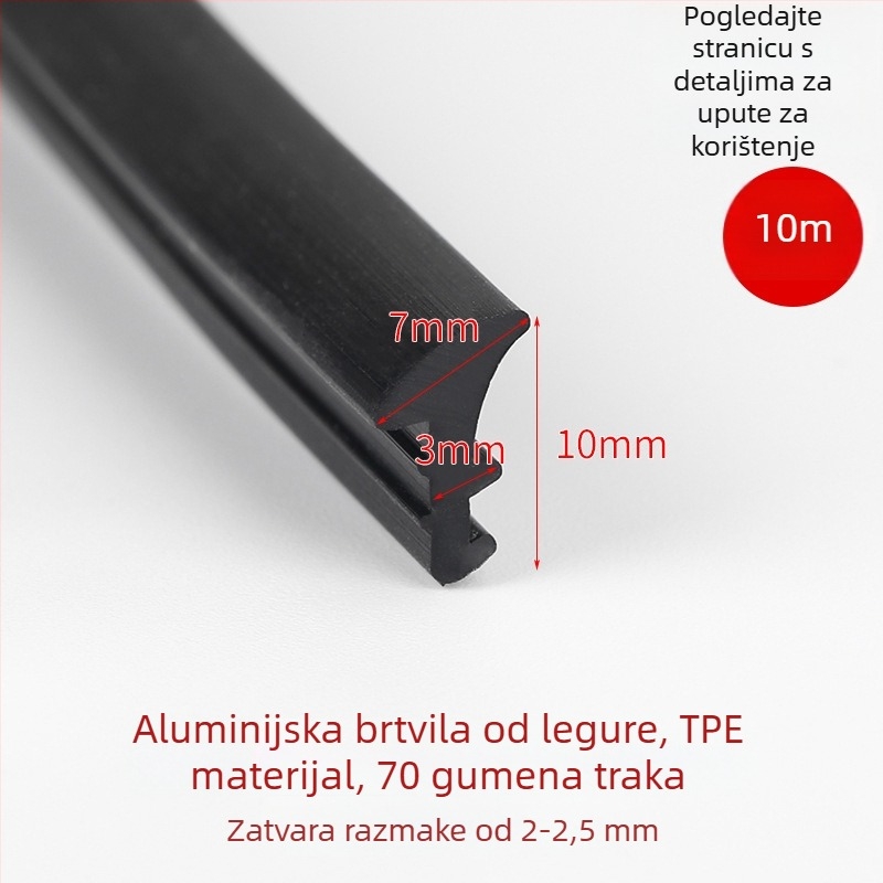 Top Valley Model 90 Aluminijska legura brtvene trake za prozore i staklo – Otporne na habanje, starenje i koroziju