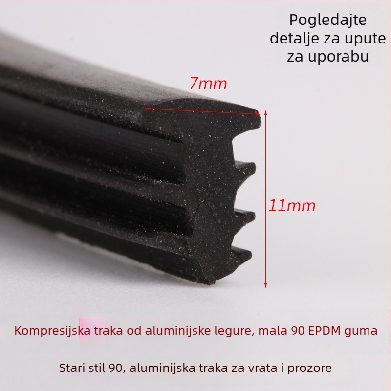 Top Valley Model 90 Aluminijska legura brtvene trake za prozore i staklo – Otporne na habanje, starenje i koroziju