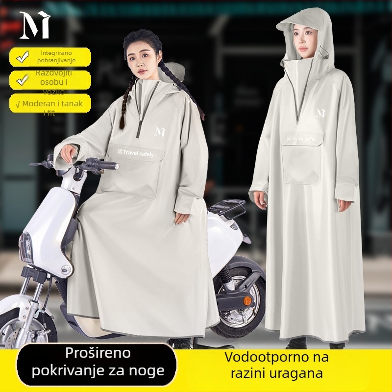 Kišni pončo za električna vozila i motocikle, Oxford platno, TPU film, za odrasle, 1 osoba