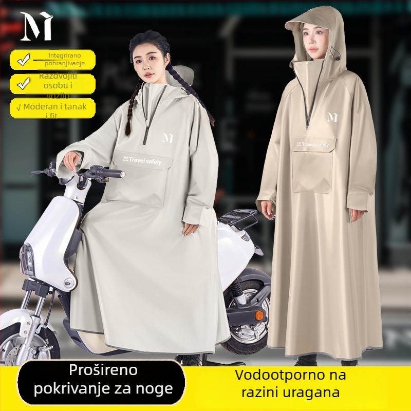 Kišni pončo za električna vozila i motocikle, Oxford platno, TPU film, za odrasle, 1 osoba
