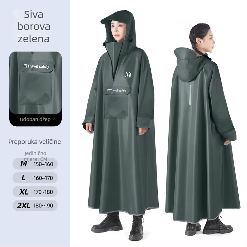 Kišni pončo za električna vozila i motocikle, Oxford platno, TPU film, za odrasle, 1 osoba