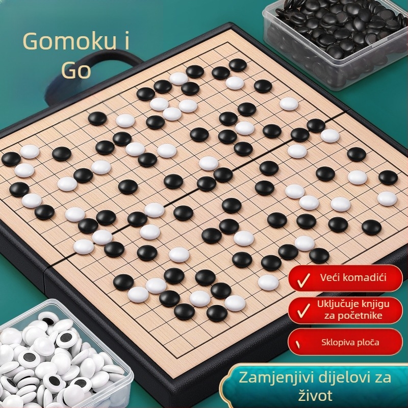 Magnetska ploča Go i Gomoku za djecu – prijenosna, PVC + magneti, uzrast 7–14, Starship