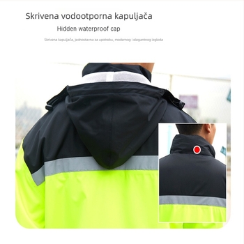 Huahai debeli kišobran pončo za vozače motocikla/električnog bicikla — debljina tkanine 22, PVC vodootporni sloj, prozračan dvostruki dizajn
