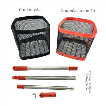 Sakupljač lopti za stolni tenis, prijenosni, teleskopska mreža s košem za skupljanje