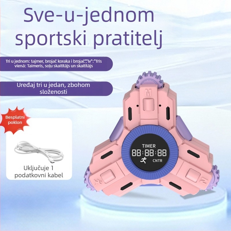 Tri u jedan: višenamjenski timer s digitalnim brojačem koraka, prijenosno elektroničko uređaj s napajanjem baterijom
