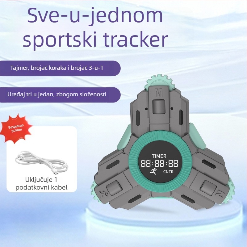 Tri u jedan: višenamjenski timer s digitalnim brojačem koraka, prijenosno elektroničko uređaj s napajanjem baterijom
