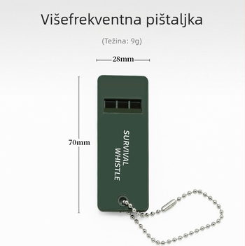 Vanjska zviždaljka za trening psa i preživljavanje na otvorenom, višefrekvencijski glasan zvuk, izdržljiv, prenosni privjesak