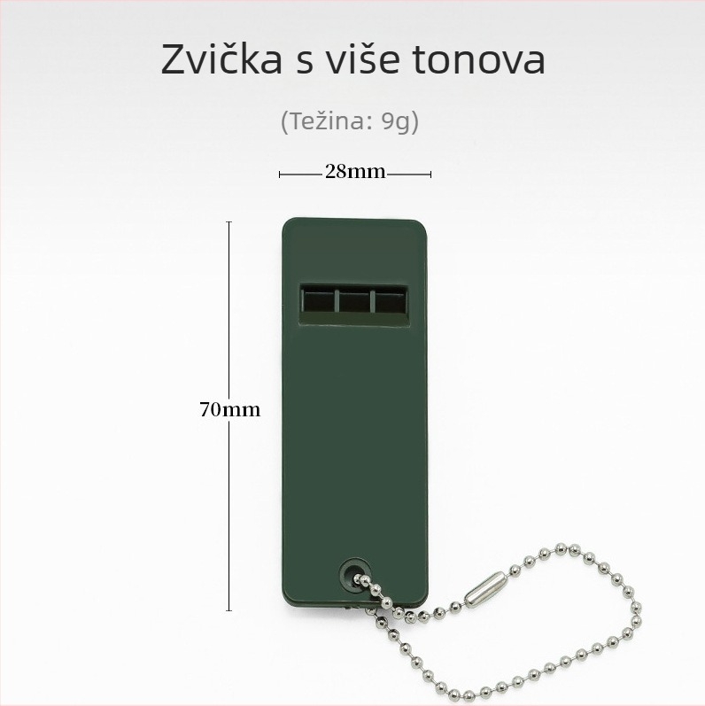 Vanjska zviždaljka za trening psa i preživljavanje na otvorenom, višefrekvencijski glasan zvuk, izdržljiv, prenosni privjesak