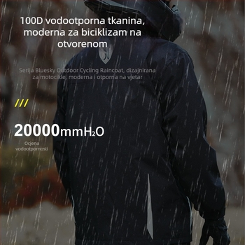 Blue Lion podijeljeni tip kišnog kaputa za motocikl – tkanina Chunya Spinning, PVC vodootporni sloj, za odrasle