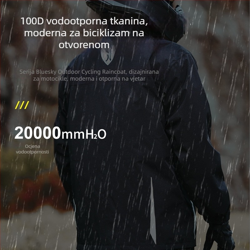 Blue Lion podijeljeni tip kišnog kaputa za motocikl – tkanina Chunya Spinning, PVC vodootporni sloj, za odrasle