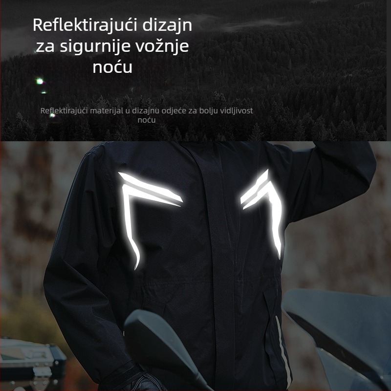 Blue Lion podijeljeni tip kišnog kaputa za motocikl – tkanina Chunya Spinning, PVC vodootporni sloj, za odrasle