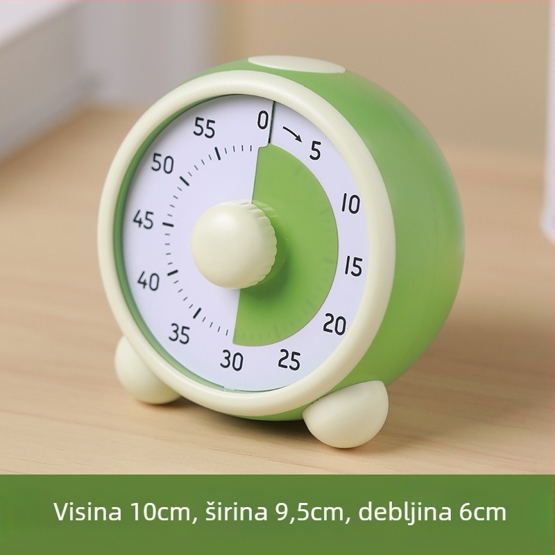 Elektronički kuhinjski timer s digitalnim zaslonom, ABS kućište, baterijsko napajanje, kružnog oblika