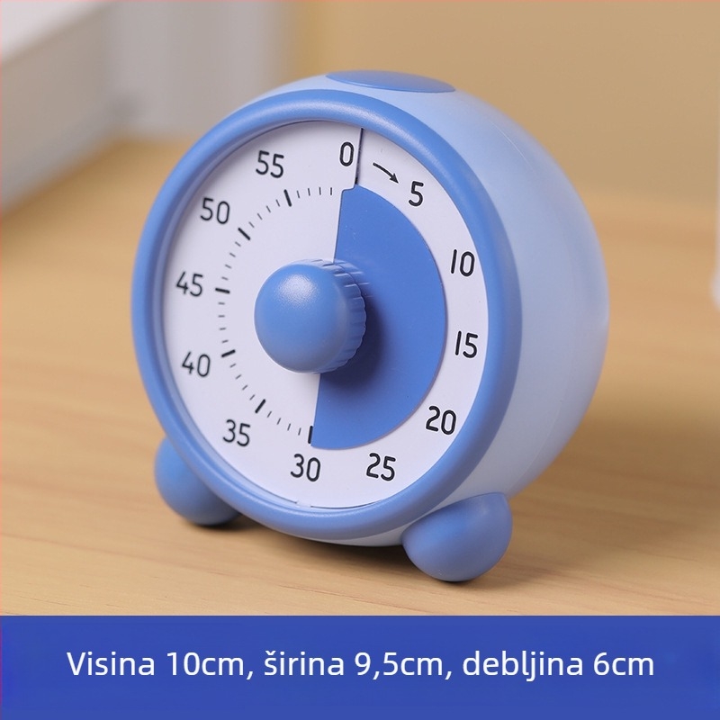 Elektronički kuhinjski timer s digitalnim zaslonom, ABS kućište, baterijsko napajanje, kružnog oblika