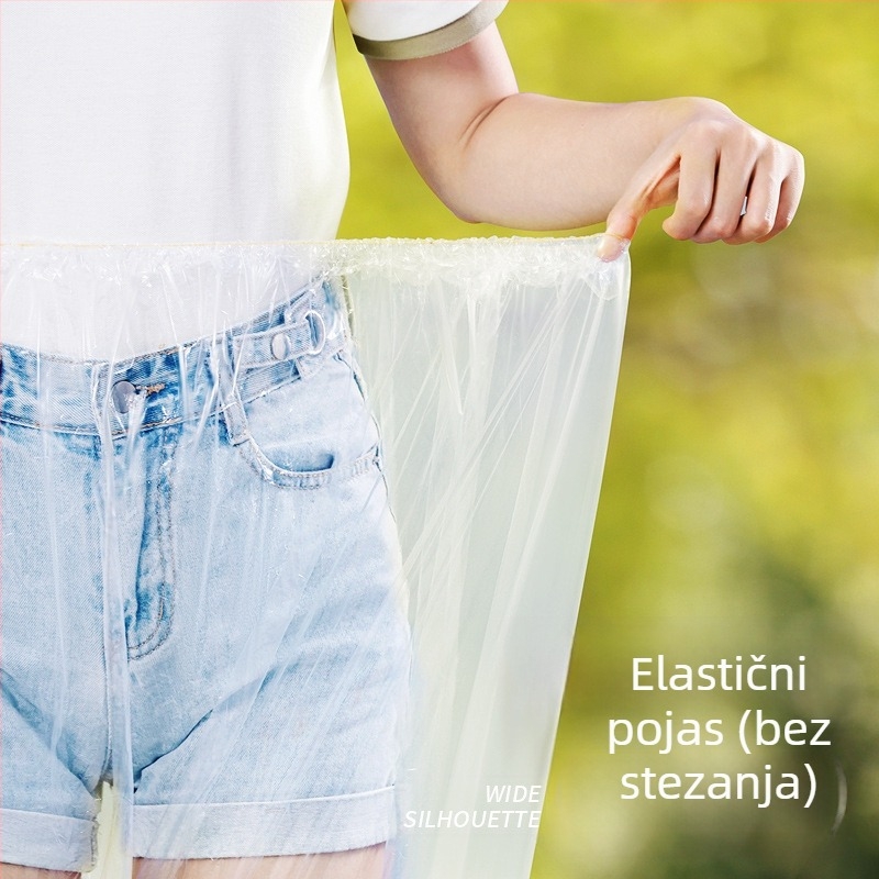 Jednokratno kišno pončo za planinarenje, plastični materijal, za jednu osobu, pogodno za odrasle i djecu, u pakiranju u torbi