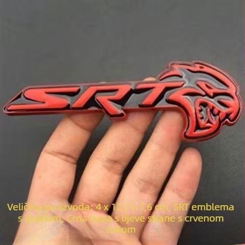 Auto emblema naljepnica Dodge Challenger SRT Hellcat – prilagodljiva, 3D naljepnica, uzorak 992, ljepilo za montažu, Shengyi