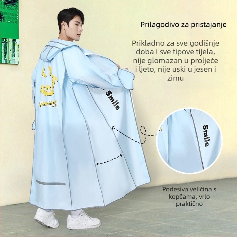 Mu Meng pončo za odrasle – podijeljeni kišni pončo, EVA tkanina, za motocikl i električni bicikl