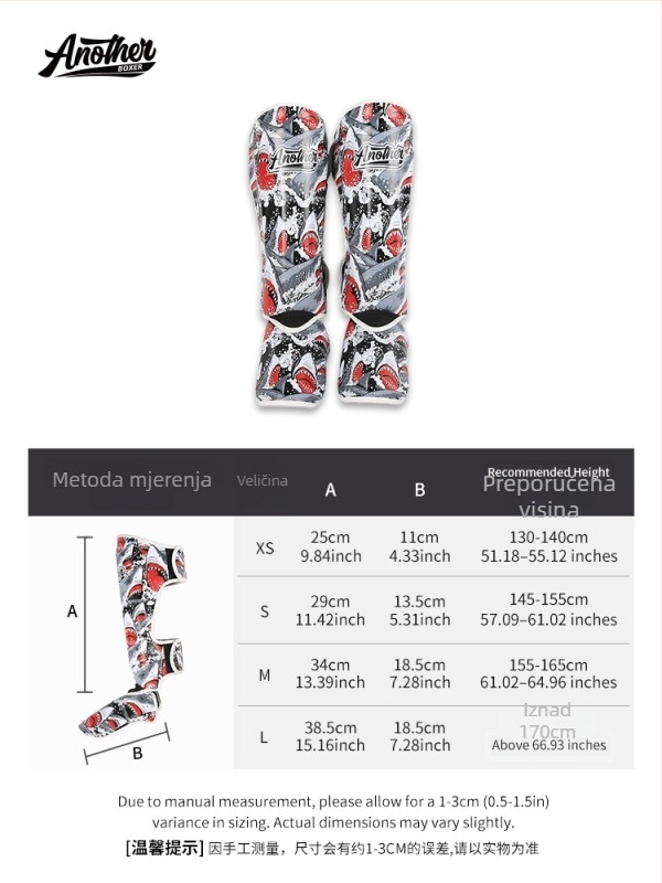 Anotherboxer Zaštita za nogu za Sanda, Taekwondo, MMA, Muay Thai — Zaštita tibije za tinejdžere i odrasle (Izdanje 2025)