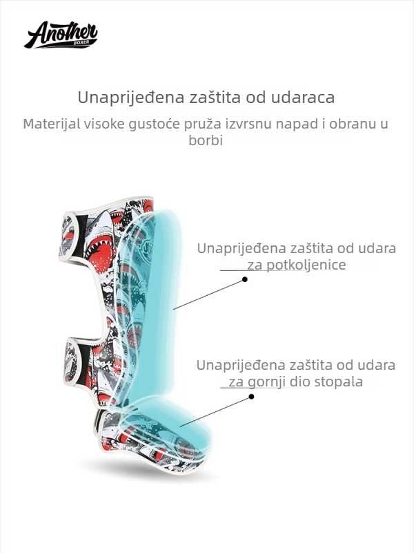 Anotherboxer Zaštita za nogu za Sanda, Taekwondo, MMA, Muay Thai — Zaštita tibije za tinejdžere i odrasle (Izdanje 2025)