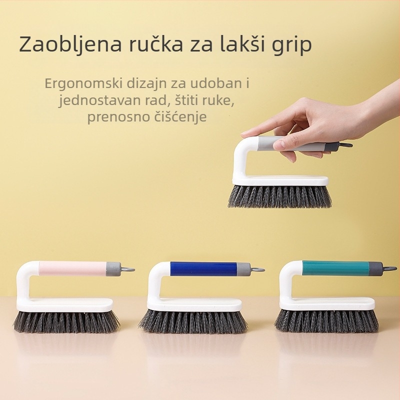 Četka za pranje rublja i cipela s omčom za vješanje, plastična drška, meke i tvrde dlačice