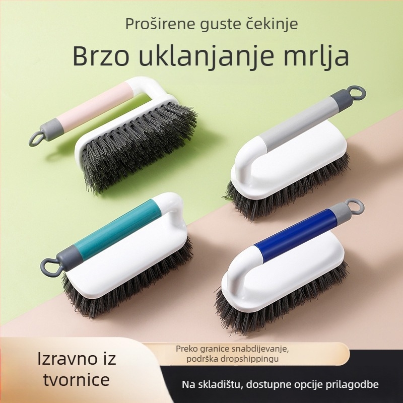 Četka za pranje rublja i cipela s omčom za vješanje, plastična drška, meke i tvrde dlačice