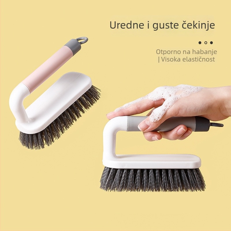 Četka za pranje rublja i cipela s omčom za vješanje, plastična drška, meke i tvrde dlačice