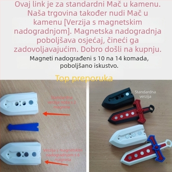 Plastična sablja-igračka sa zagonetkom za djecu 4–6 godina — unutarnja zabava