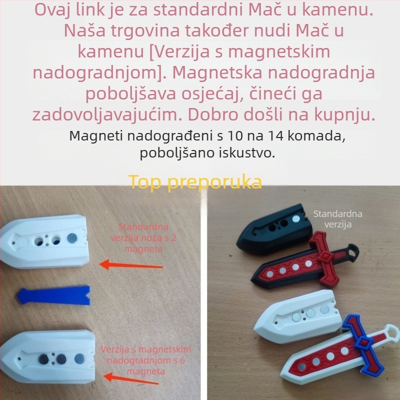 Plastična sablja-igračka sa zagonetkom za djecu 4–6 godina — unutarnja zabava