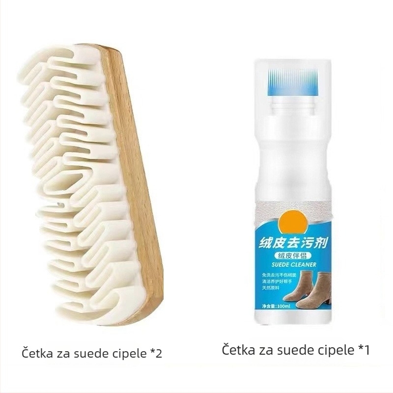 Četka za cipele s drškom od bukovog drveta, za velur i čizme za snijeg, otporna na trošenje, pakiranje 500 komada