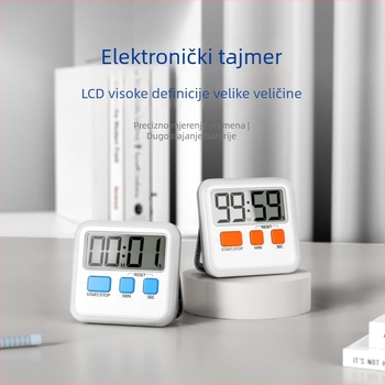 Dječji timer za samodisciplinu s elektroničkim podsjetnikom – Odbrojavanje za učenje, ABS četverokutni kućište, LCD zaslon, napajanje baterijom, pogodan za dnevni boravak, spavaću sobu, učenje i kuhinju