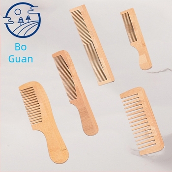 Bambusni hotelski češalj za jednokratnu uporabu, pravokutnog oblika, s otisnutim logom, licencirana privatna etiketa